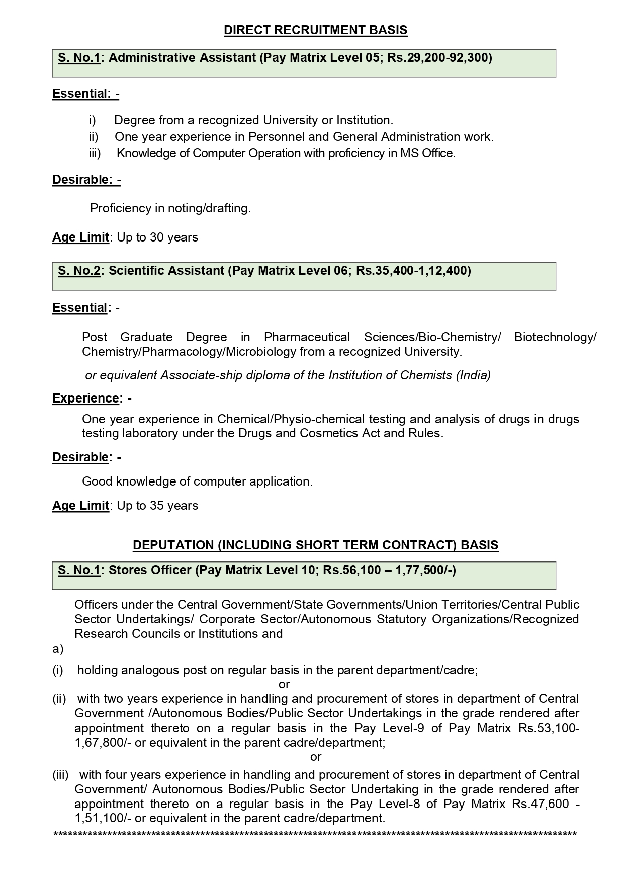 Advertisement and Recruitment Rule for three posts_page-0002.jpg