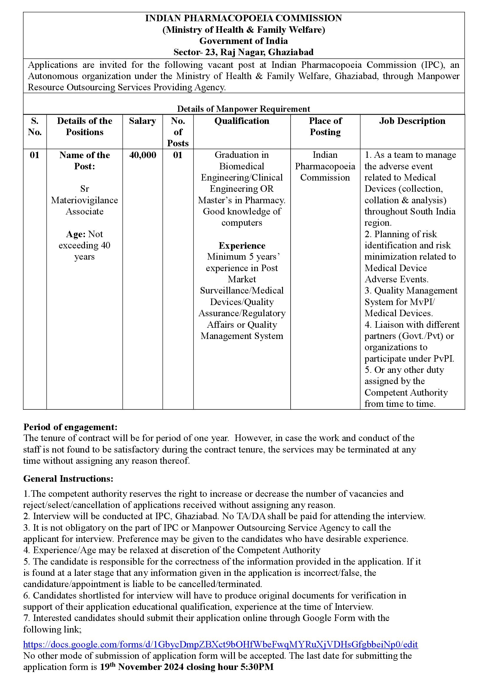 Advertisment for Sr Medical Device Assoicate.jpg